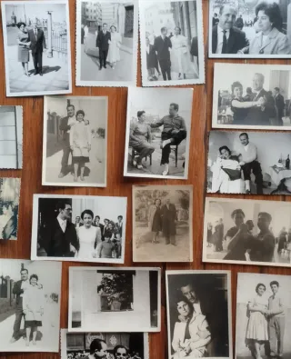 Lote 100 fotografías antiguas de parejas '40-'70