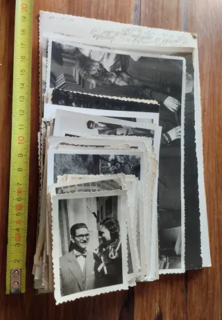 Lote 100 fotografías antiguas de parejas '40-'70