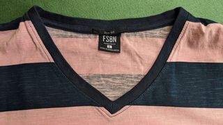 Camiseta Rayas con cuello en pico Talla L