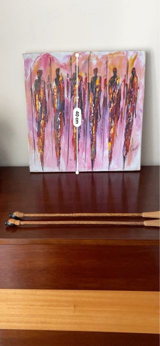 Tela Africana Figuras Guerreiros-Senegal