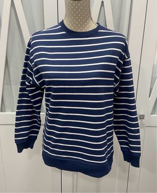 Sudadera Zara rayas azul marino