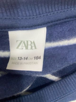 Sudadera Zara rayas azul marino