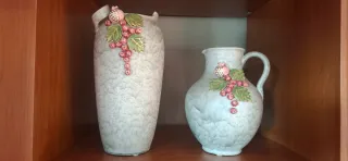 Juego de 2 jarrones decorativos de cerámica