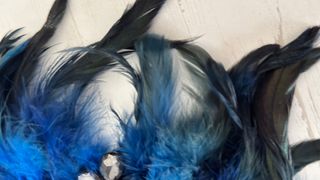 Collar de plumas y pedrería