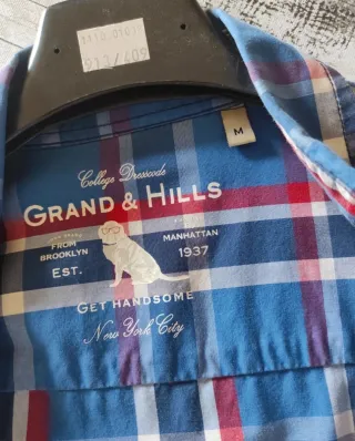 Camicia Grand & Hills a quadri M