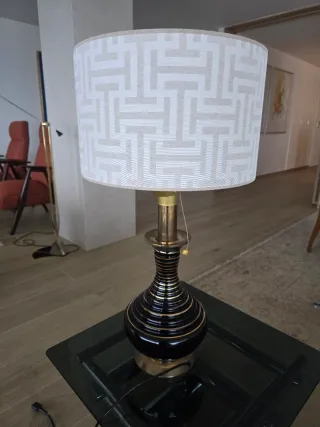 Lámpara BD LUMICA Años 70 Negra y Dorada