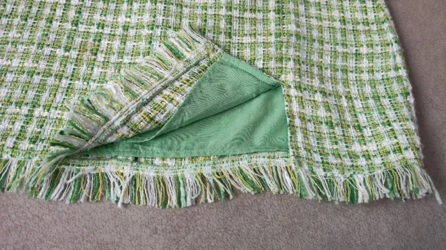 Falda Tweed Verde y Blanca