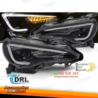 FAROS DELANTEROS PARA TOYOTA GT86 12-21 TUBO LED