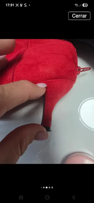 Botines rojos de ante