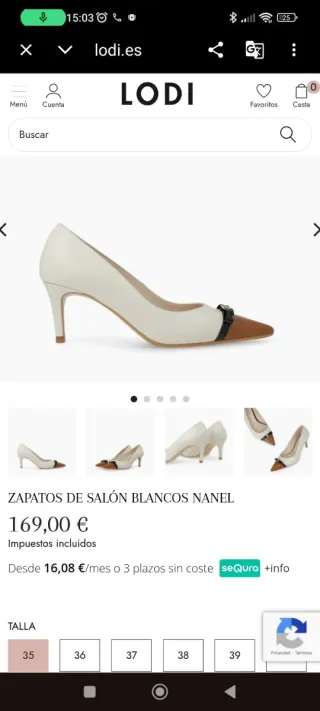 Zapatos de salón LODI blancos y marrones
