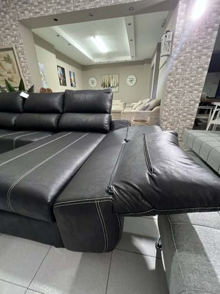 Sofá Chelong Polipiel Negro