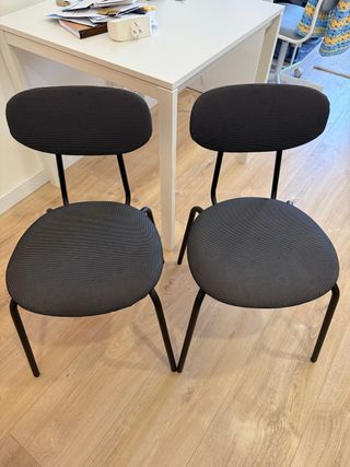 Juego de 2 Sillas Ikea Negras