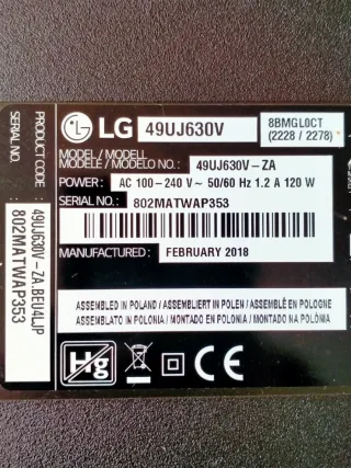 Se Vende Placa Main de TV LG