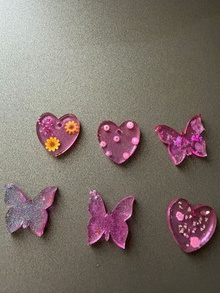 Portachiavi a forma di cuore e farfalla, lettere