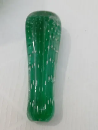 Vaso vintage vetro sommerso verde