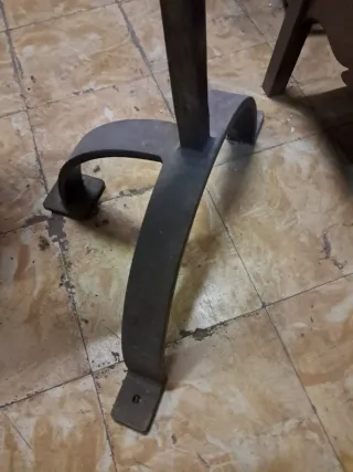 Taburete Industrial Madera y Metal Regulable