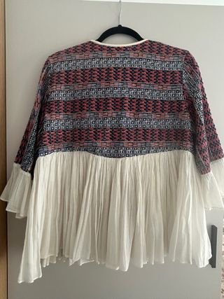 Blusa Zara bordada multicolor
