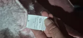 Sudadera polar cuadros rosa y blanco Talla L