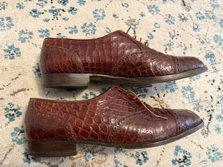 Scarpe Prada in Pelle Marrone Coccodrillo