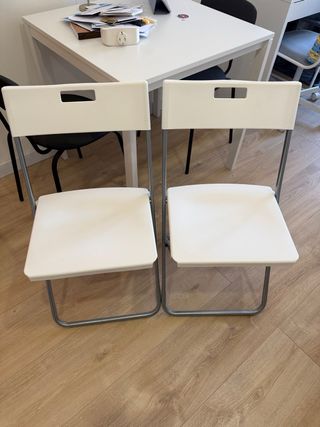 2 Sillas Plegables Ikea Blancas
