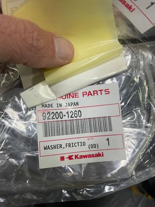 Kawasaki 92200-1260 Arandela Fricción