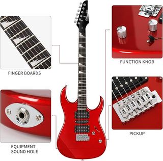 Guitarra Eléctrica Roja Bullfighter