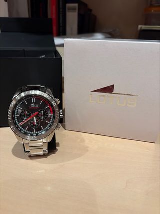 Reloj Lotus Cronógrafo Caja Negra/Plateada