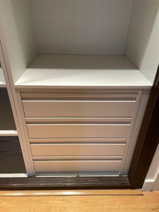 Armario empotrado wengue y cristal 2 puertas