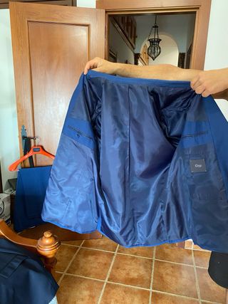 Traje azul hombre chaqueta y pantalón