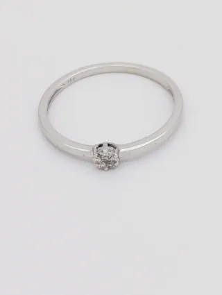 Anillo Tous Oro Blanco 18K con brillantes.