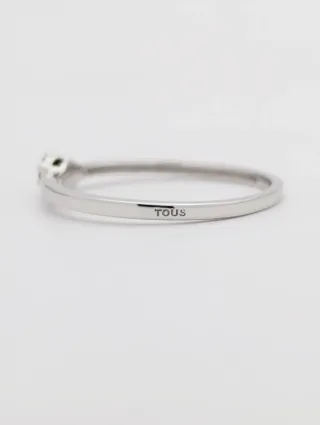 Anillo Tous Oro Blanco 18K con brillantes.