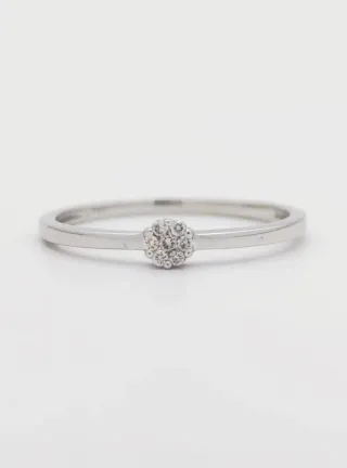 Anillo Tous Oro Blanco 18K con brillantes.