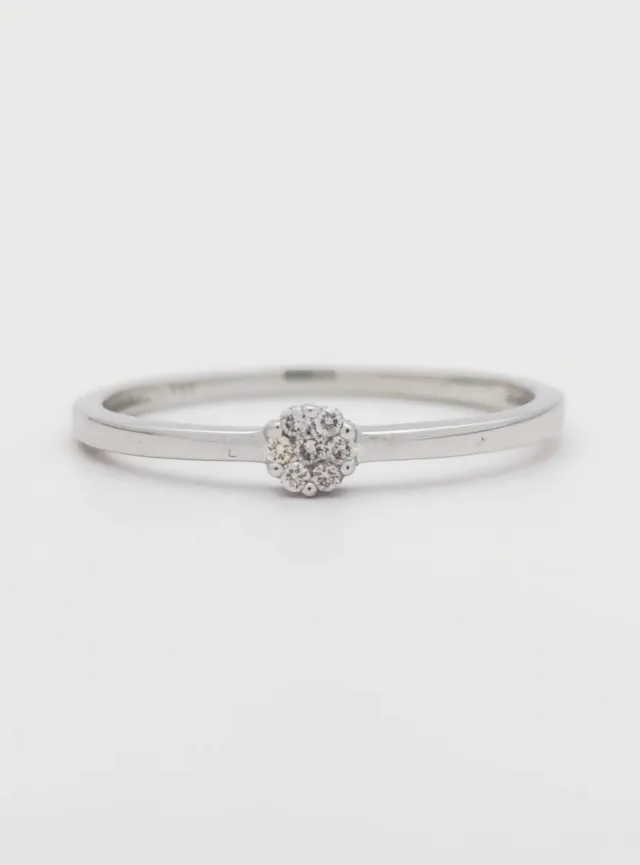 Anillo Tous Oro Blanco 18K con brillantes.