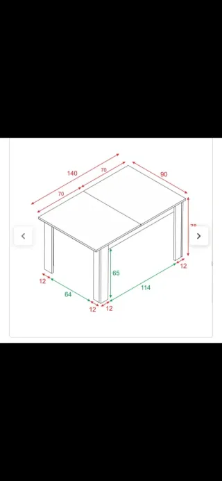 Mesa de comedor madera y blanco