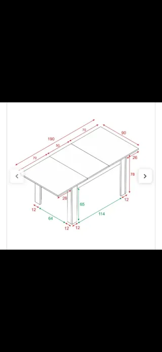 Mesa de comedor madera y blanco