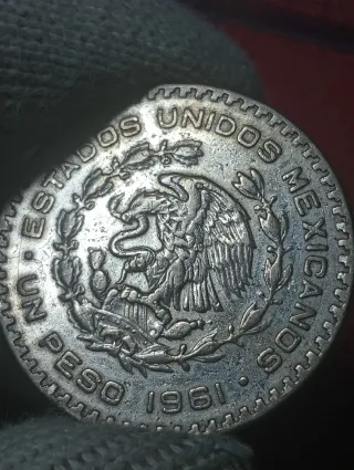 Moneta Messico 1 Peso Argento 1961