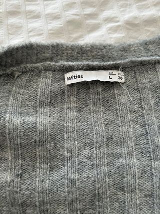 Chaqueta de punto gris mujer