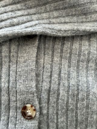 Chaqueta de punto gris mujer