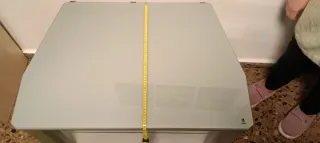 Mesa TV cristal y metal plateado