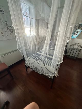 Letto singolo ferro battuto con doghe