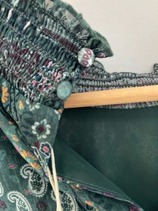 Vestido estampado verde y multicolor