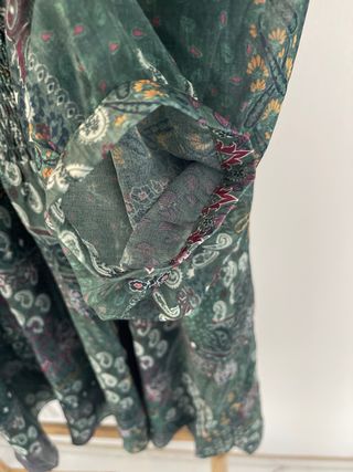 Vestido estampado verde y multicolor