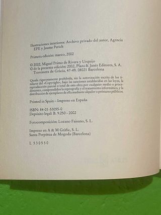 No a las dos Españas (Miguel Primo de Rivera y Urq