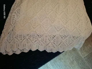 Vestido blanco crochet.