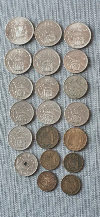 Lote monedas F. Franco España