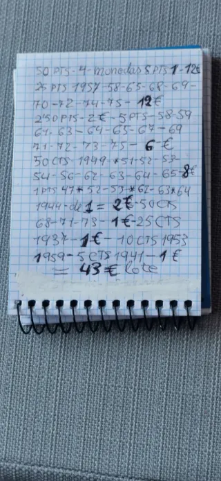 Lote monedas F. Franco España