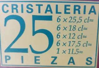 Juego copas cristal tallado