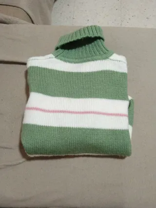 Jersey de cuello alto a rayas