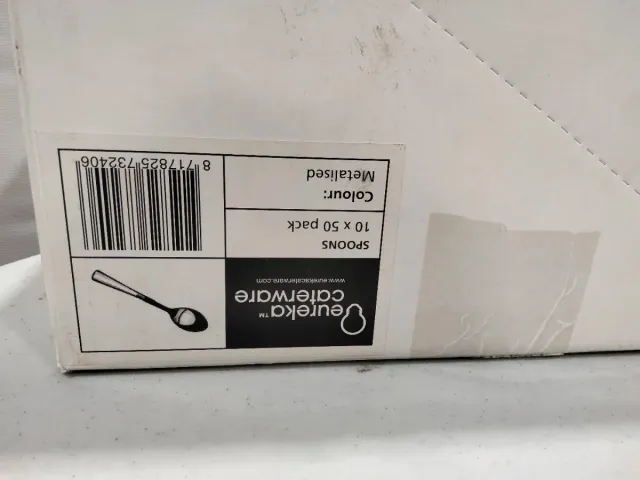 Cubiertos metalizads de plástico EUREKA 50 unidads