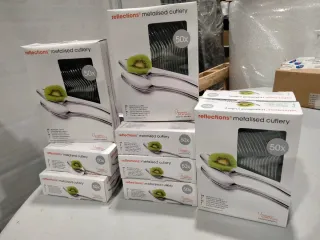 Cubiertos metalizados de plástico EUREKA 400unidad